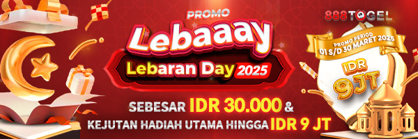 888Togel Promo Lebaran 2025 Sebesar IDR 30.000 Tanpa Diundi & Kejutan Hadiah Utama hingga IDR 9JT